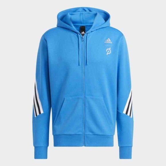 Adidas Men's Peloton Full Zip Hoodie Blue/Gym/Training/Cycling